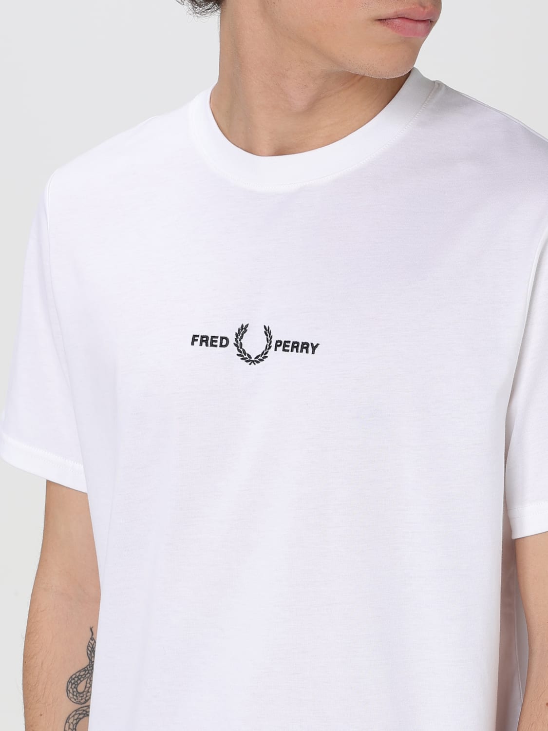 FRED PERRY T-SHIRT: T-shirt men Fred Perry, White - Img 3