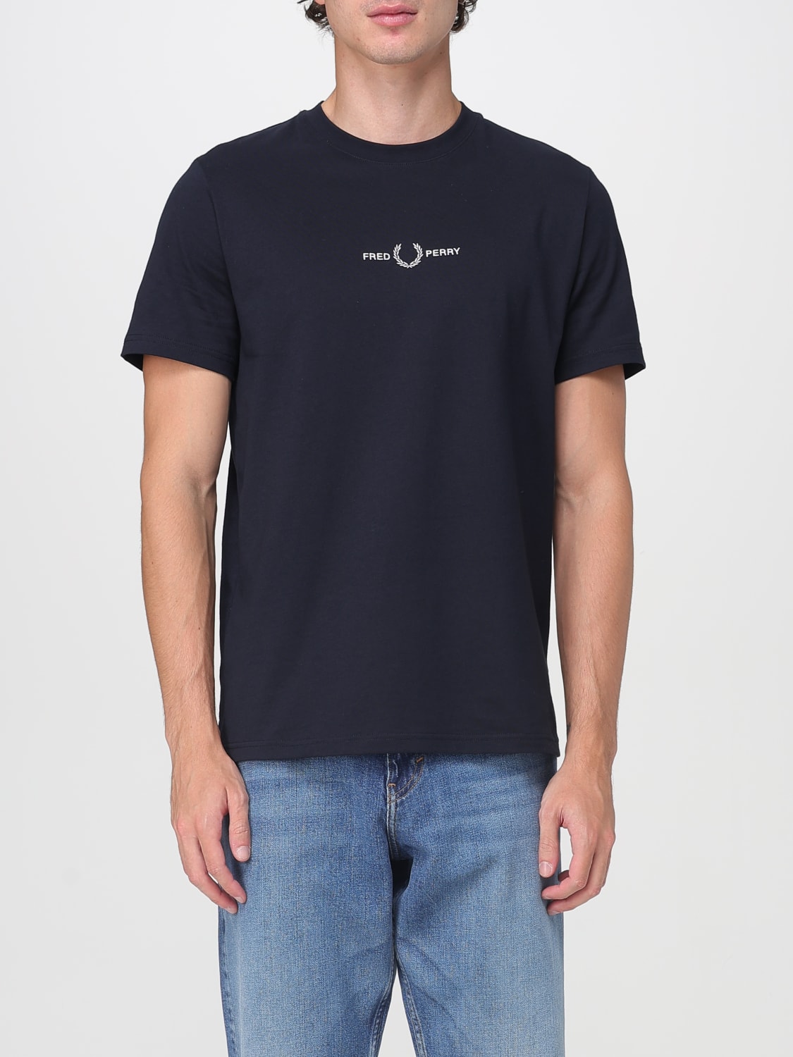 FRED PERRY T-SHIRT: T-shirt men Fred Perry, Blue - Img 1