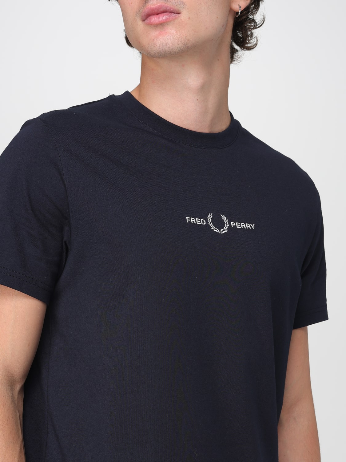 FRED PERRY T-SHIRT: T-shirt men Fred Perry, Blue - Img 3