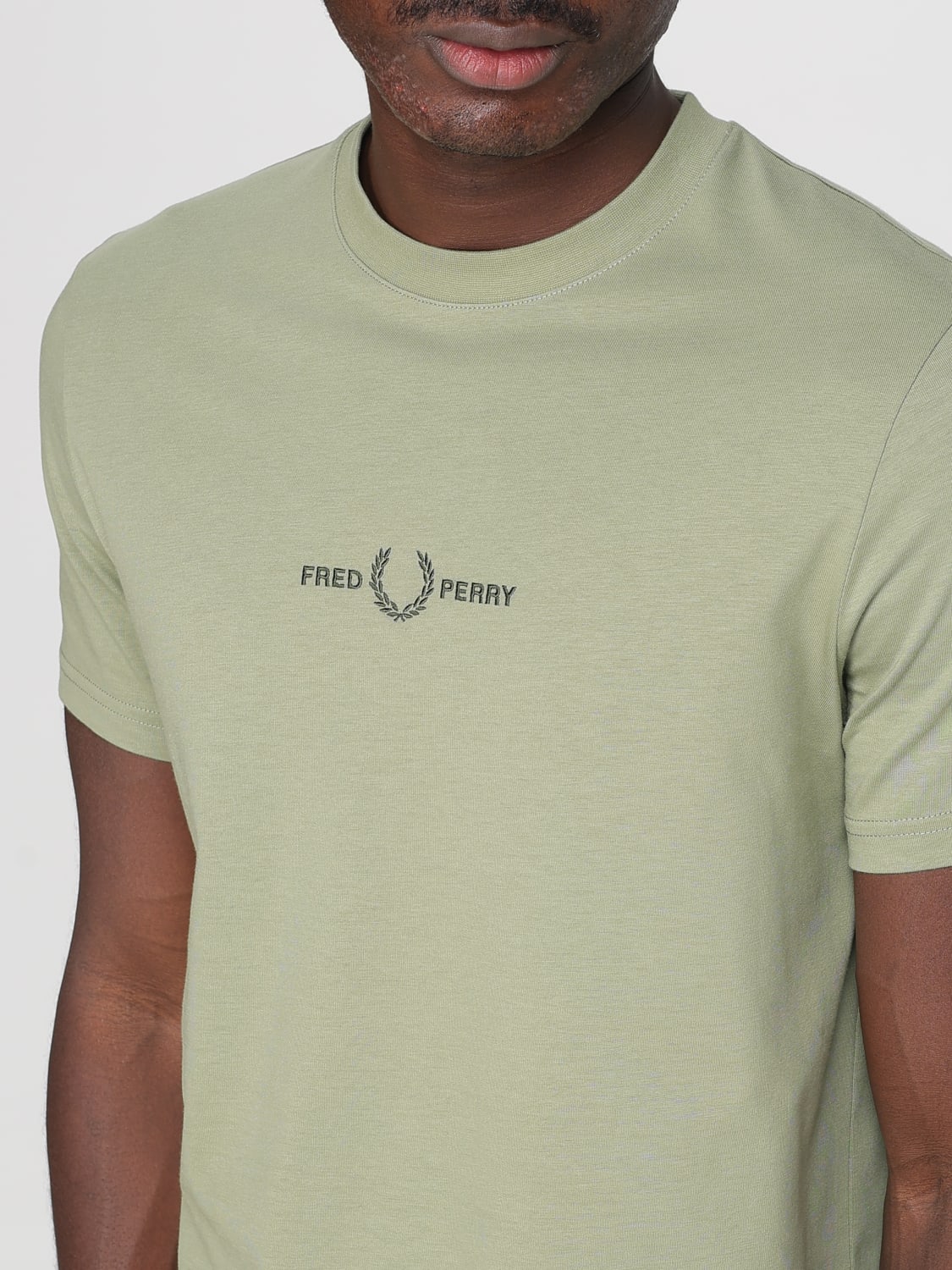 FRED PERRY T-SHIRT: T-shirt men Fred Perry, Green - Img 3