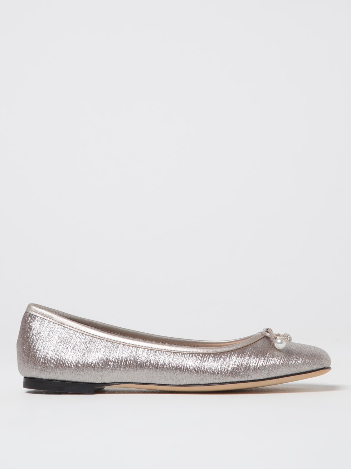 JIMMY CHOO BALLERINE: Ballerina Jimmy Choo in tessuto lamè , Rosa - Img 1