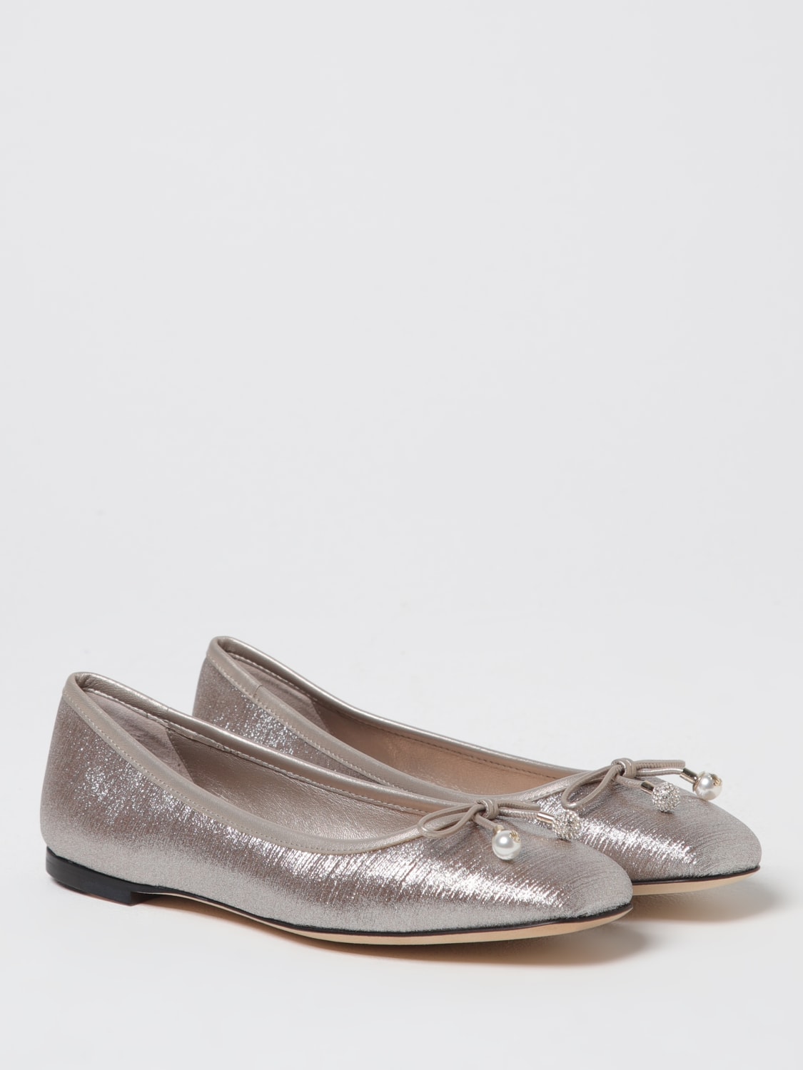 JIMMY CHOO BALLERINE: Ballerina Jimmy Choo in tessuto lamè , Rosa - Img 2