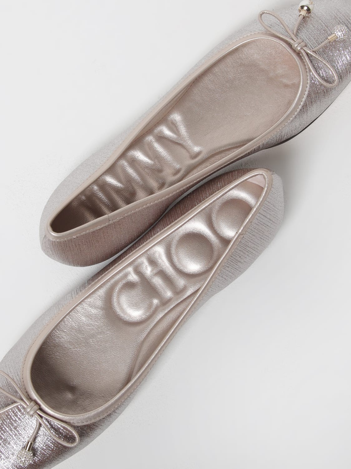 JIMMY CHOO BALLERINE: Ballerina Jimmy Choo in tessuto lamè , Rosa - Img 4