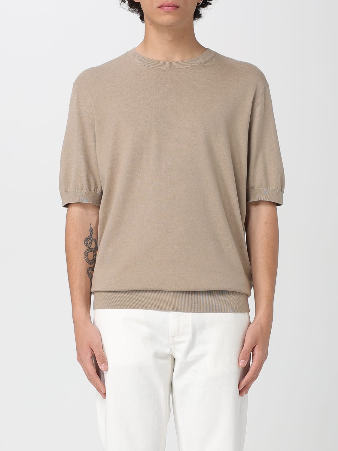 Tシャツ・カットソー ZEGNA Men T-shirt Beige UFC90A9C10 N02 ZEGNA: basic cotton t-shirt - Beige | Zegna t-shirt