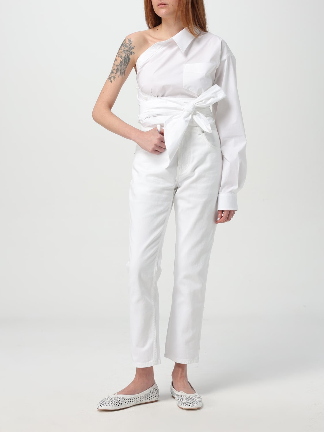 デニム・ジーパン MOSCHINO COUTURE Woman Jeans White 03230527 0001 MOSCHINO COUTURE: women's jeans - White | Moschino Couture
