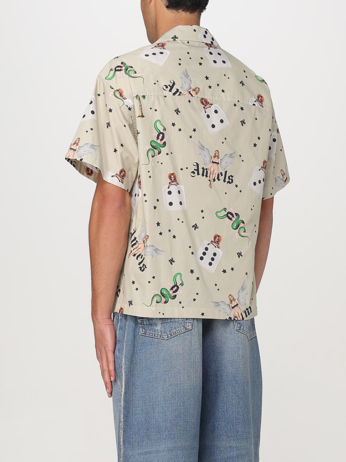 PALM ANGELS SHIRT: Shirt men Palm Angels, Ivory - Img 3