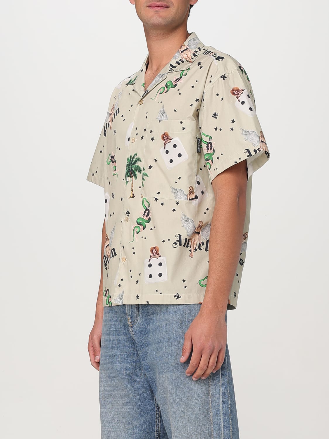 PALM ANGELS SHIRT: Shirt men Palm Angels, Ivory - Img 4