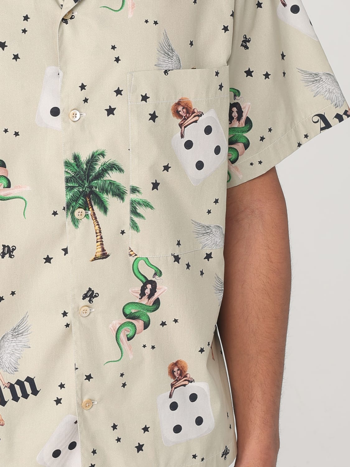 PALM ANGELS SHIRT: Shirt men Palm Angels, Ivory - Img 5