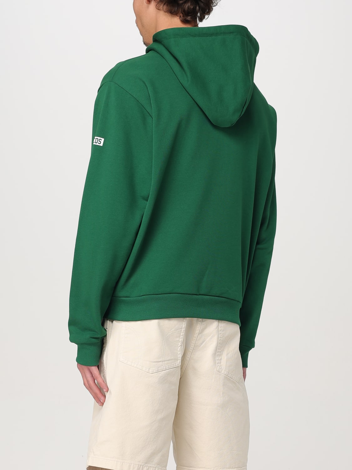GCDS FELPA: Felpa GCDS in cotone con zip , Verde - Img 2