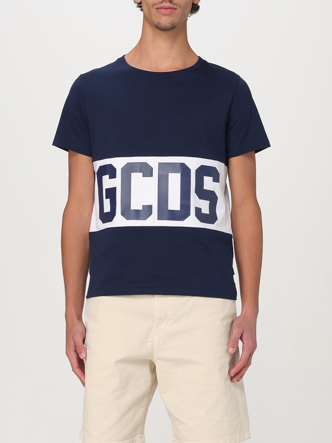 Tシャツ・カットソー GCDS Men T-shirt Blue B1XM2314JA3 77 GCDS: T-shirt men - Blue | GCDS t-shirt B1XM2314JA3 online