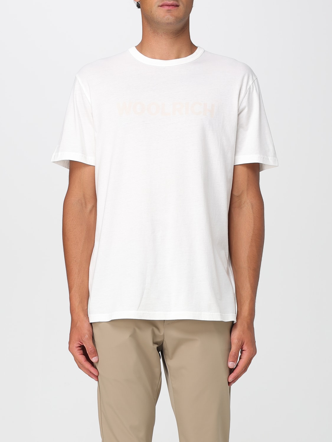 WOOLRICH T-SHIRT: T-shirt men Woolrich, Yellow Cream - Img 1