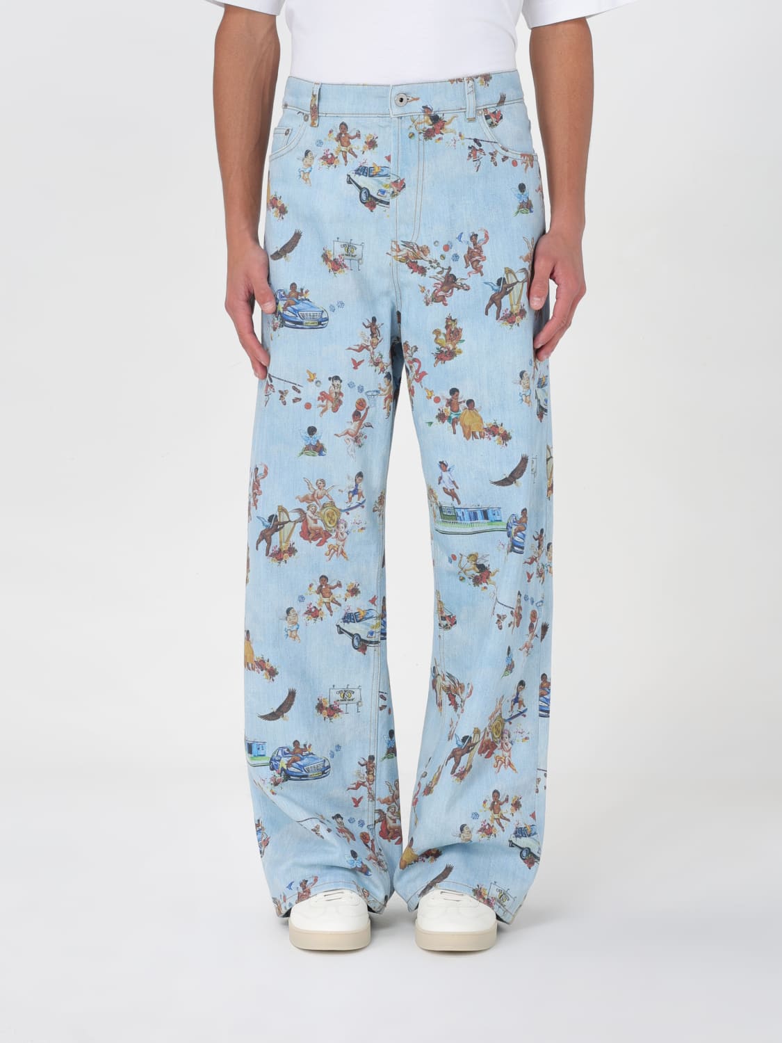 OFF-WHITE JEANS: Jeans men Off-white, Red - Img 1