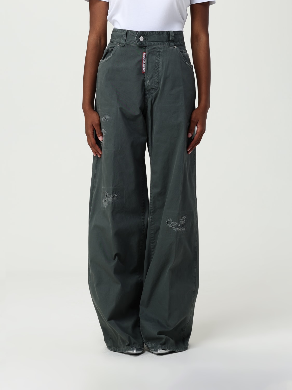 DSQUARED2 JEANS: Pantalon femme Dsquared2, Gris - Img 1