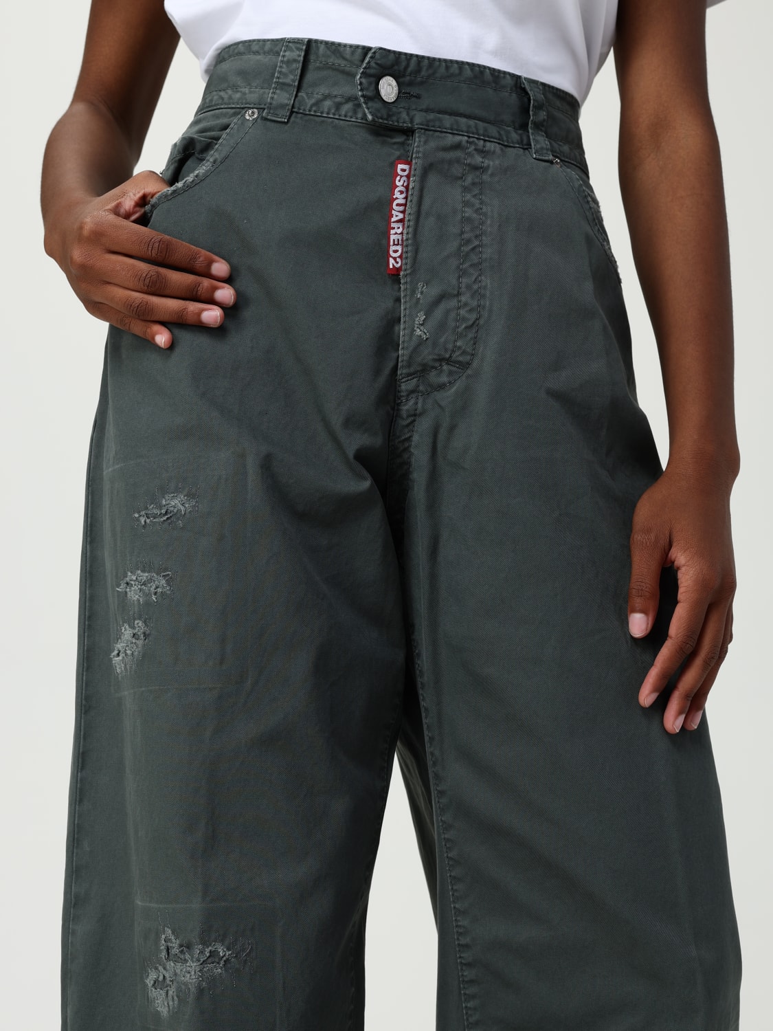 DSQUARED2 JEANS: Pantalon femme Dsquared2, Gris - Img 4