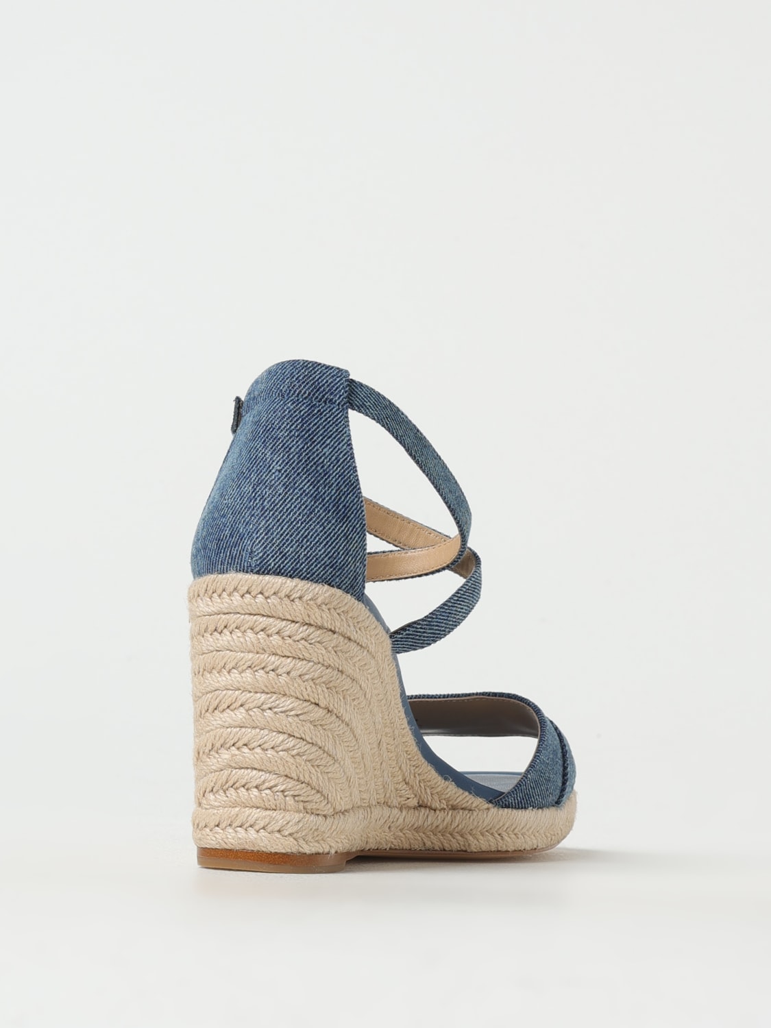 MICHAEL KORS HEELED SANDAL: Flat sandals woman Michael Kors, Denim - Img 3