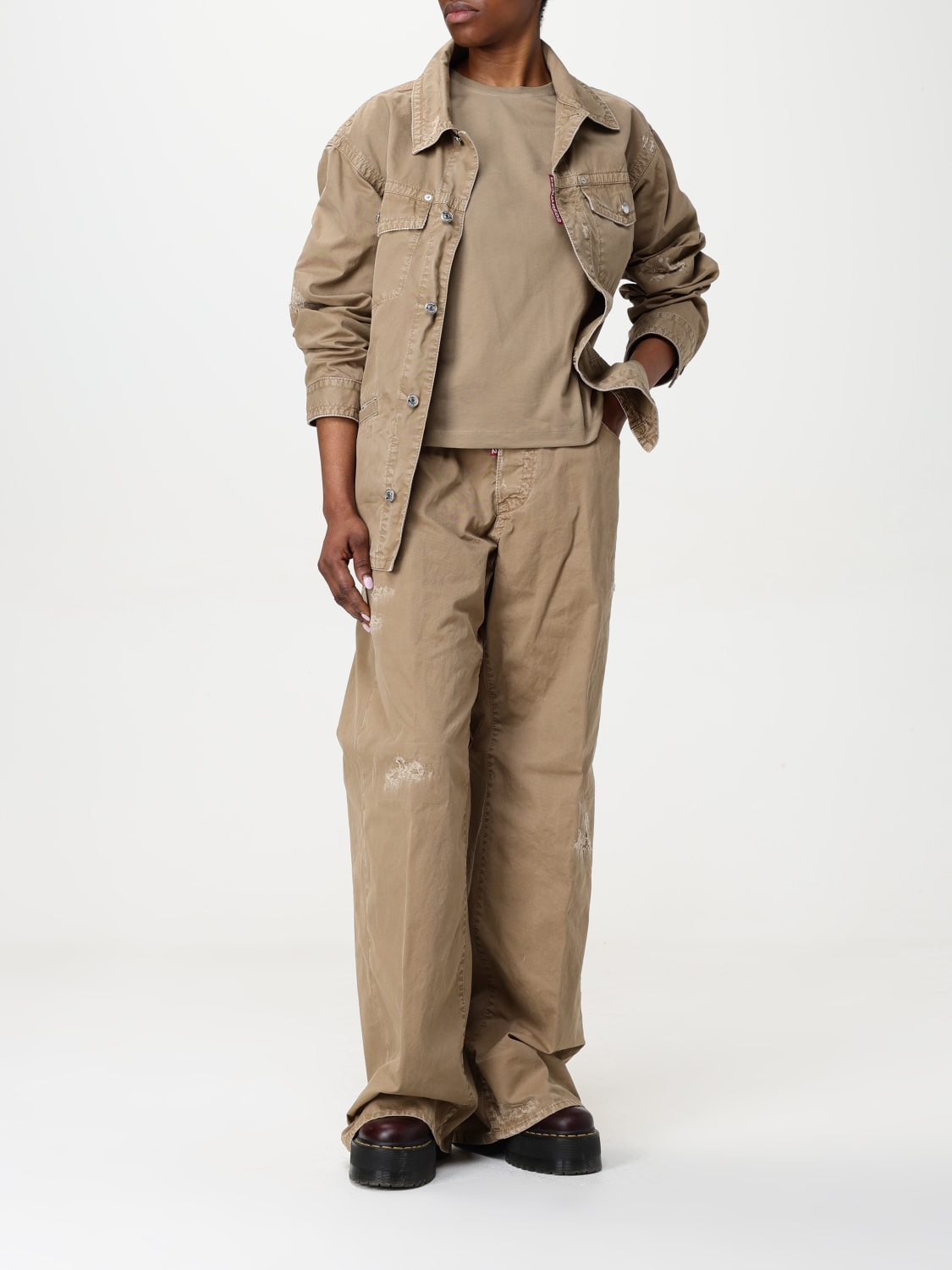 コート DSQUARED2 Woman Coat Beige S75DL0908S78205 114 DSQUARED2: women's jacket - Beige | Dsquared2 jacket