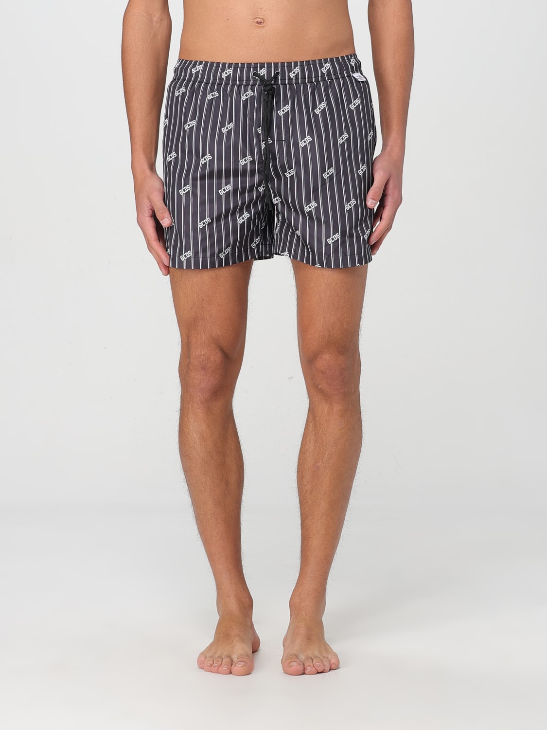 GCDS COSTUME: Costume GCDS in nylon con stampa logo , Nero - Img 1
