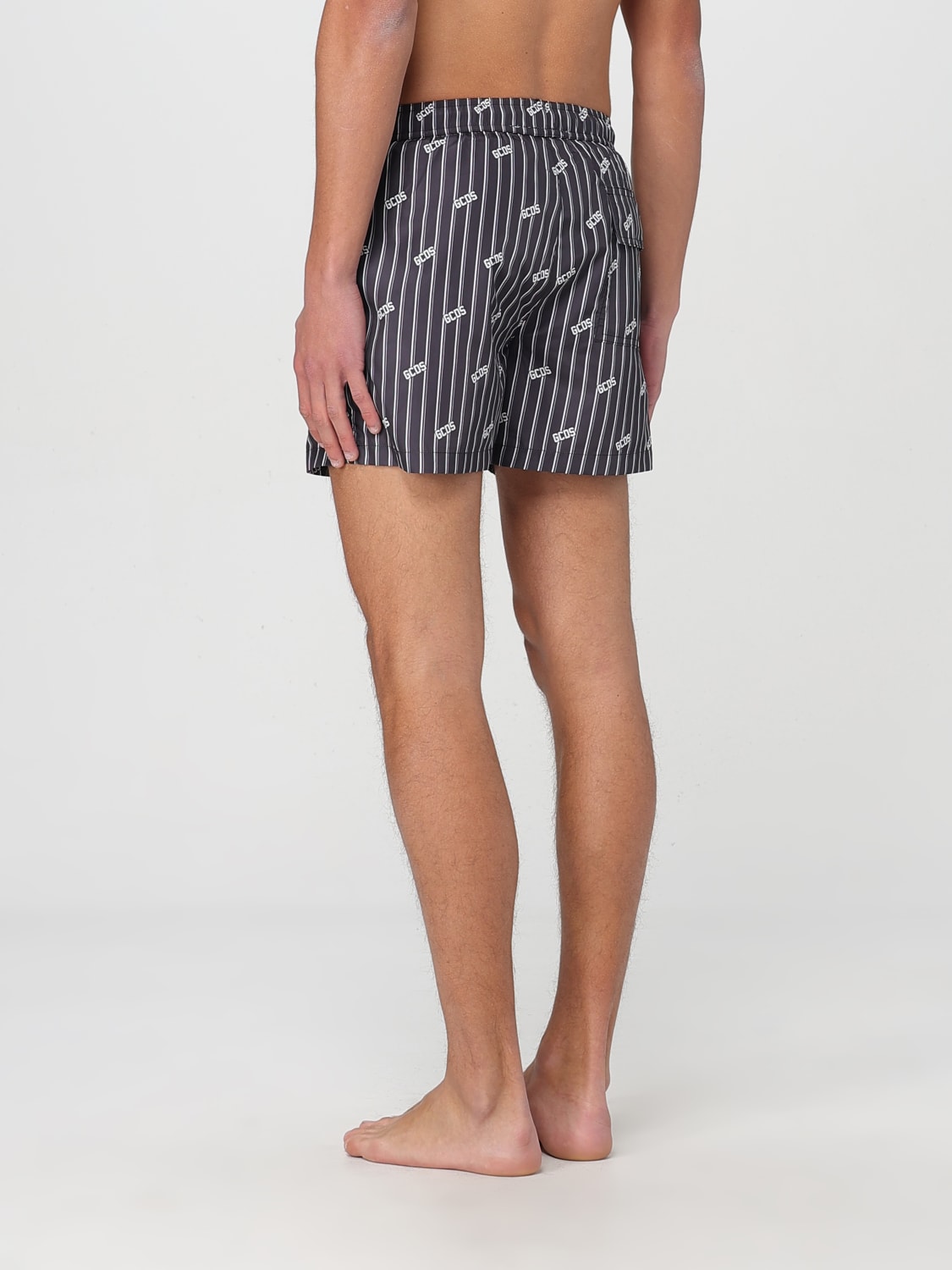 GCDS COSTUME: Costume GCDS in nylon con stampa logo , Nero - Img 2