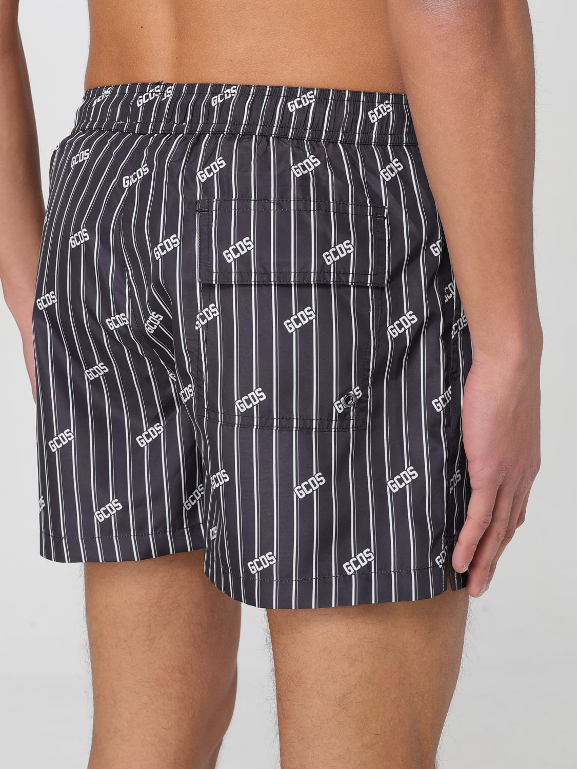 GCDS COSTUME: Costume GCDS in nylon con stampa logo , Nero - Img 3