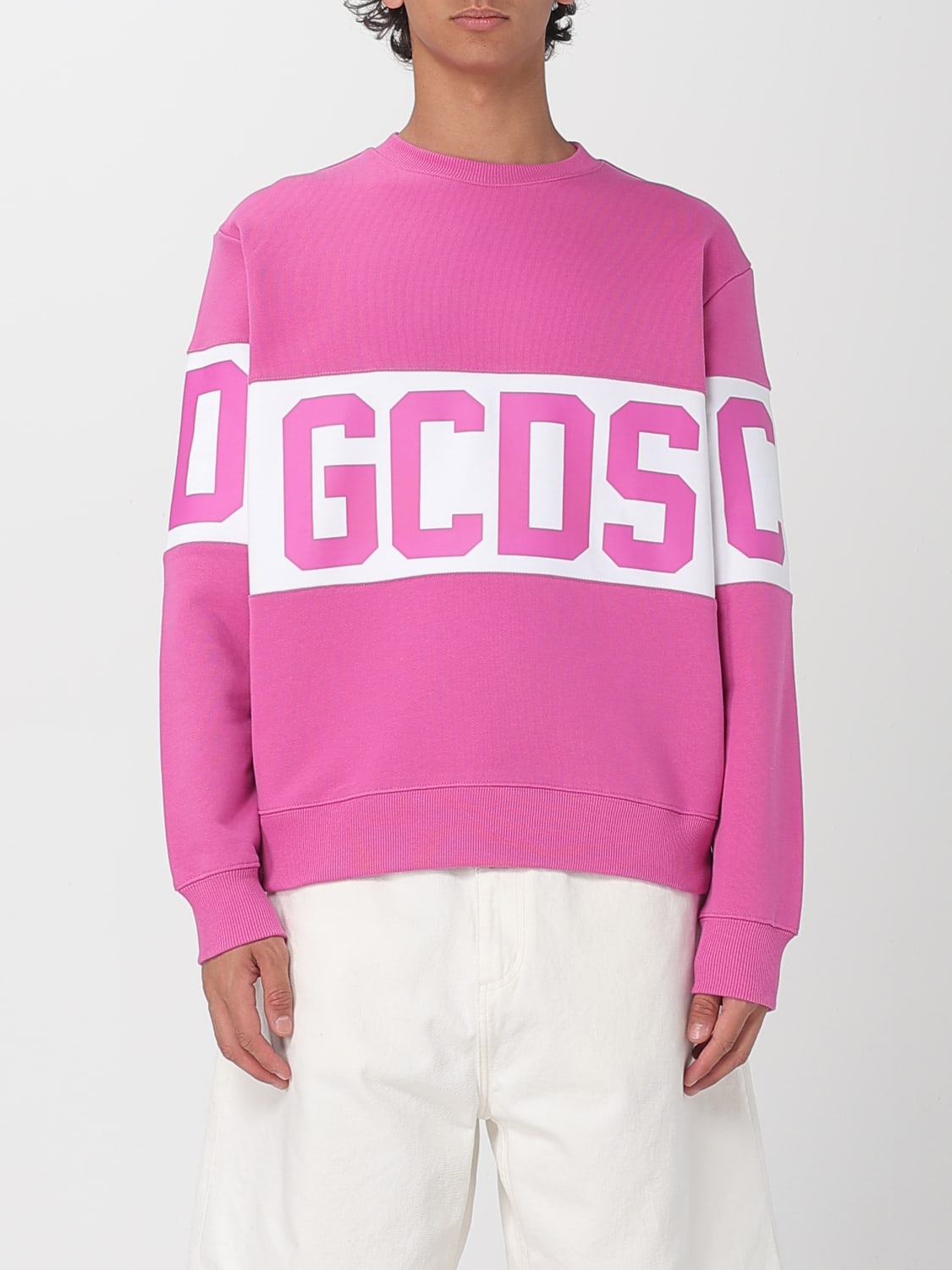 GCDS SWEATSHIRT: Sweatshirt herren GCDS, Fuchsia - Img 1