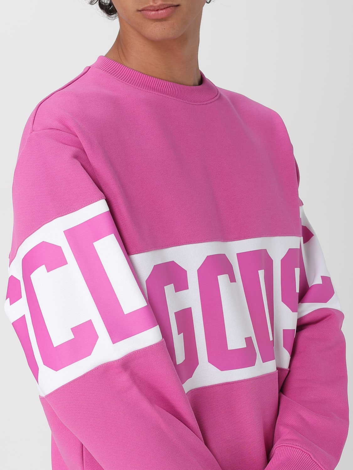 GCDS SWEATSHIRT: Sweatshirt herren GCDS, Fuchsia - Img 3