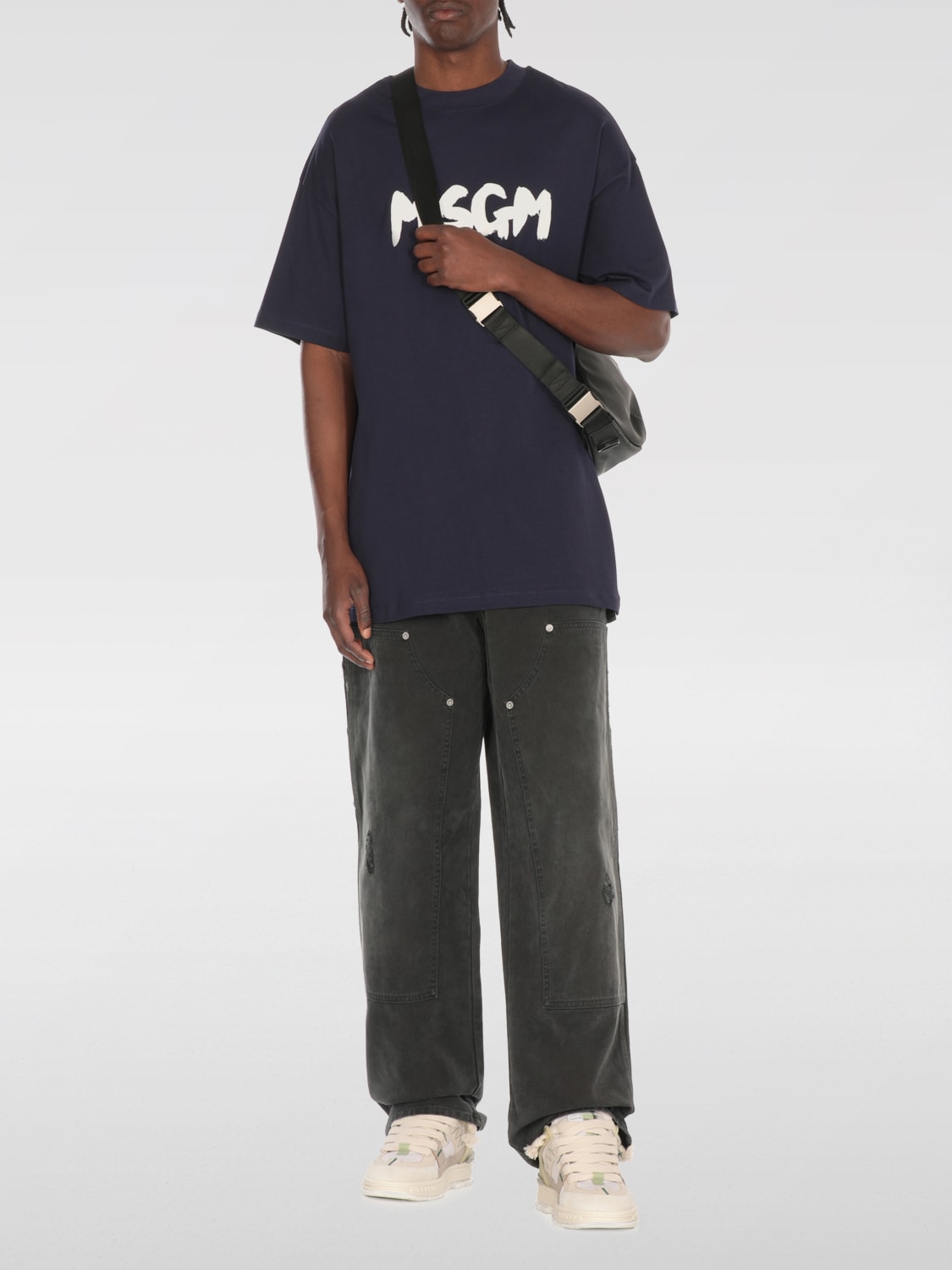 MSGM T-SHIRT: T-shirt men MSGM, Blue - Img 2