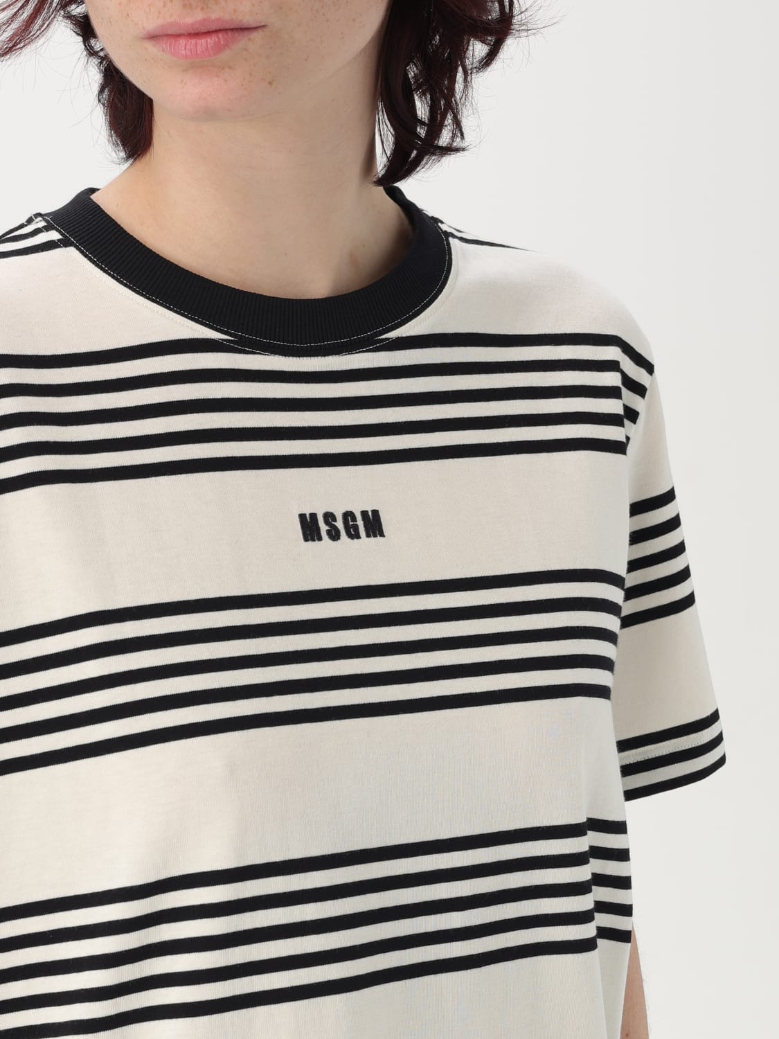 Tシャツ・カットソー MSGM Woman T-Shirt White 3841MDM138257128 02 MSGM: T-shirt woman - White | MSGM t-shirt 3841MDM138257128