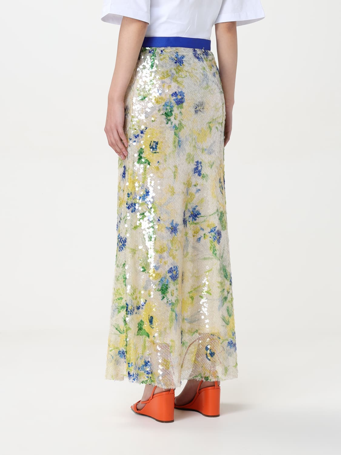 MSGM: Skirt woman - Yellow | MSGM skirt 3842MDD25257351