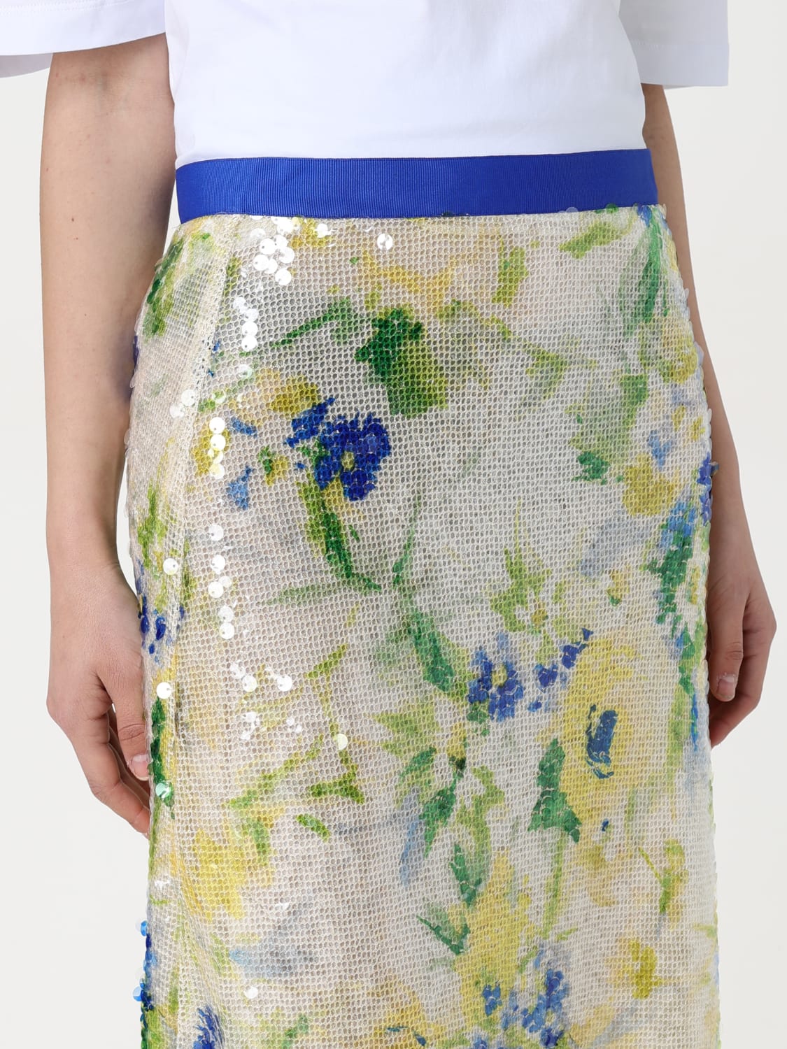 MSGM: Skirt woman - Yellow | MSGM skirt 3842MDD25257351