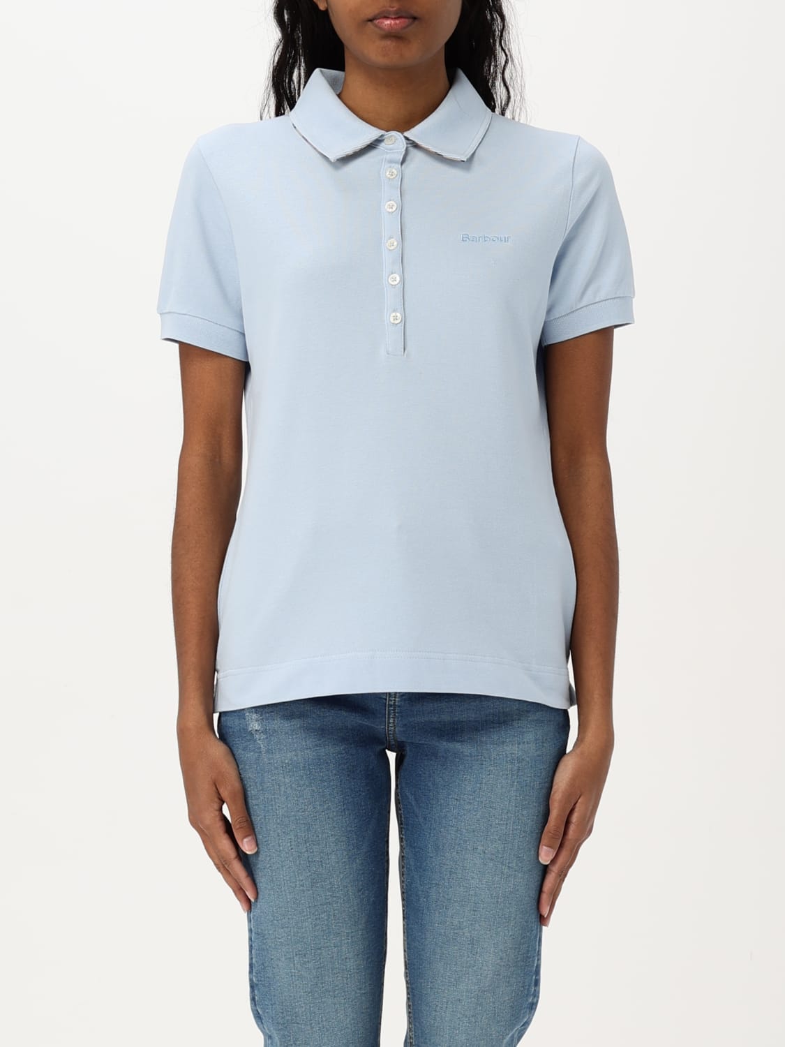 BARBOUR POLO SHIRT: T-shirt woman Barbour, Blue - Img 1