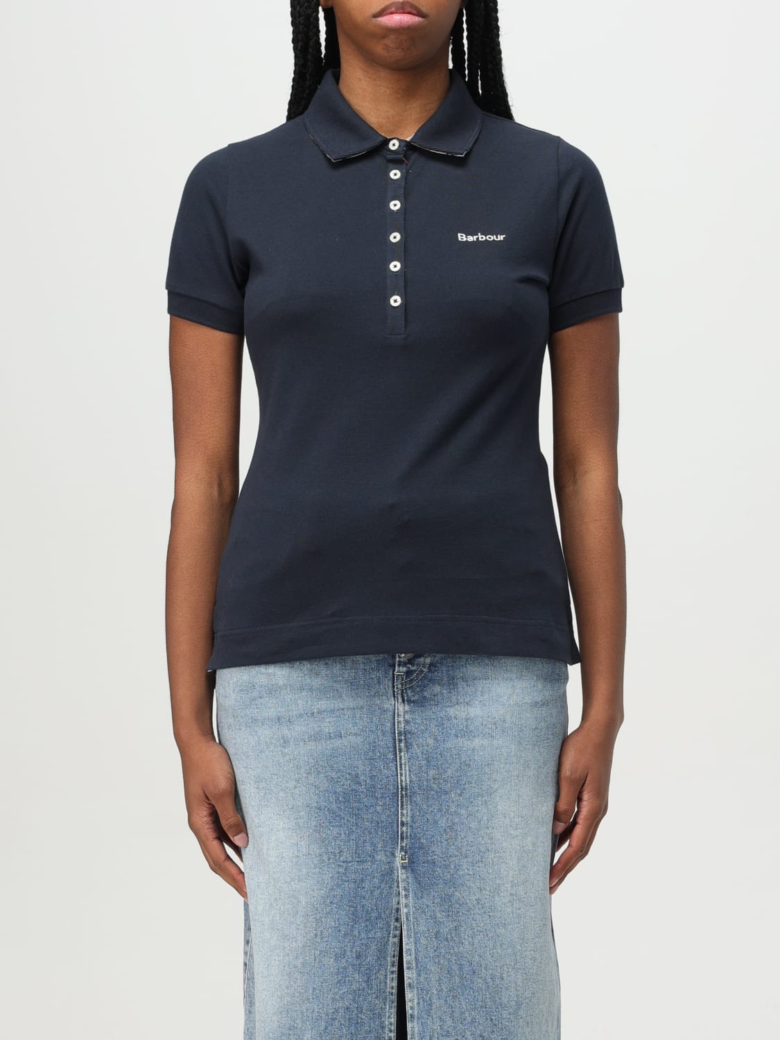 BARBOUR POLO: T-shirt femme Barbour, Bleu Marine - Img 1
