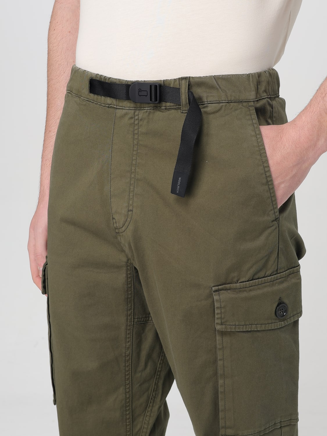 WOOLRICH PANTS: Pants men Woolrich, Green - Img 3