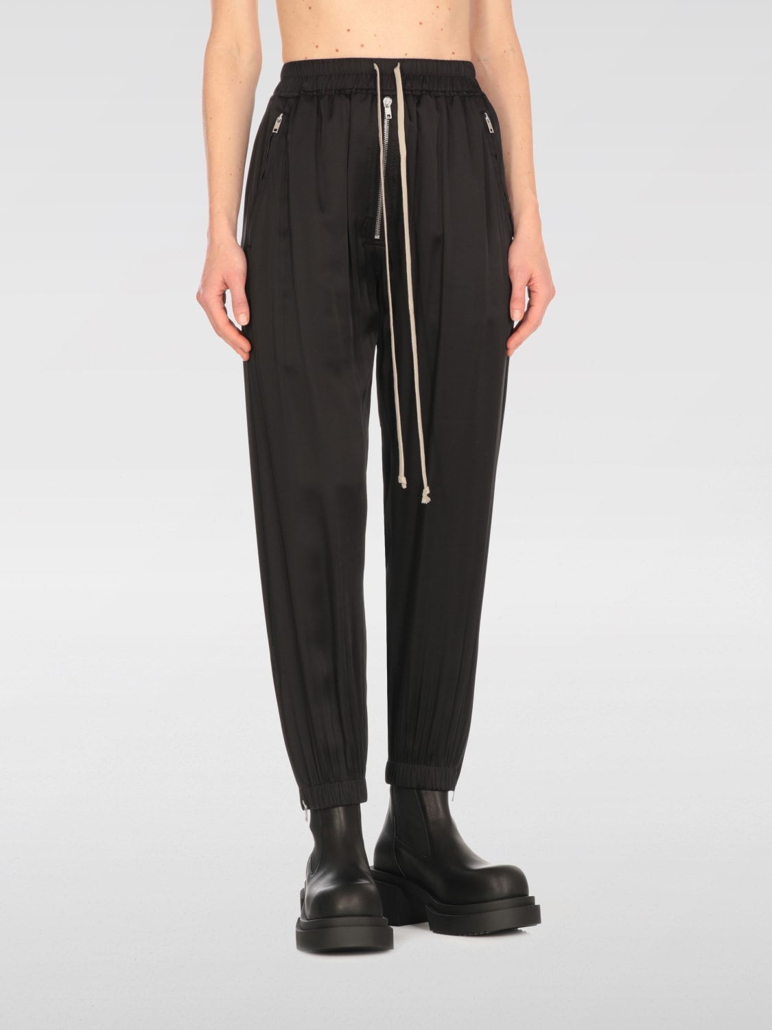 RICK OWENS PANTALONE: Pantalone jogging Rick Owens in cotone, Nero - Img 1