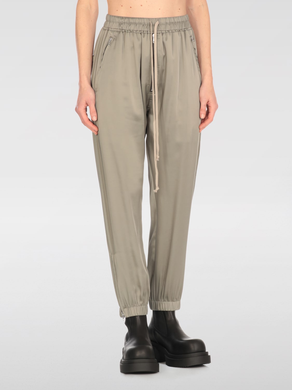 パンツ RICK OWENS Women Straight Pants RP01E7303 WLP34 Green PANTS - Rick Owens