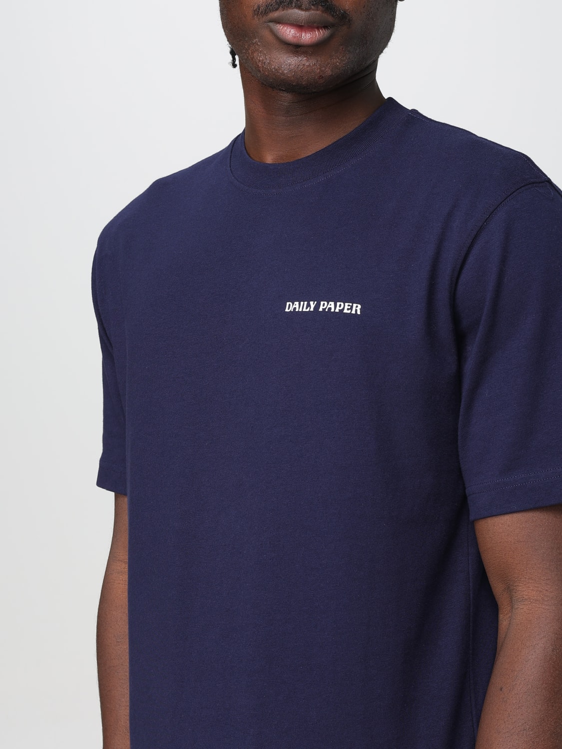 DAILY PAPER T-SHIRT: T-shirt in cotone con mini logo Daily Paper, Blue - Img 3