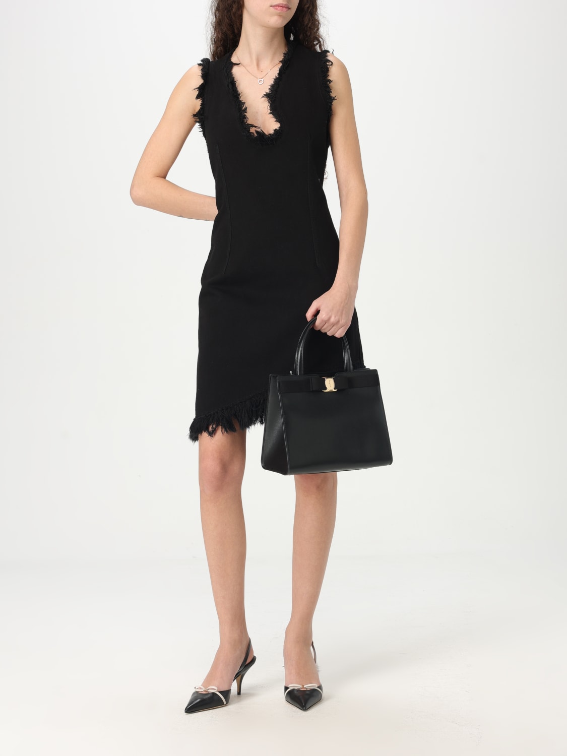 ワンピース FERRAGAMO Woman Dress White 13G875 782644 002 FERRAGAMO: Dress woman - White | Ferragamo dress 13G875
