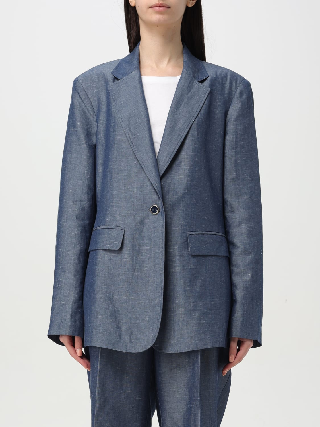 ジャケット LIU JO Women Jackets WA5131T4818 9481 BLUE Liu Jo Kurtka damska WA5131T481809481 Błękitny Regular Fit
