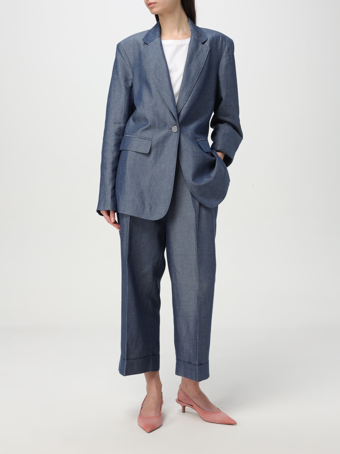 アウターその他 LIU JO Woman Blazer Gnawed Blue WA5131T4818 09481 LIU JO: Jacket woman - Gnawed Blue | Liu Jo blazer