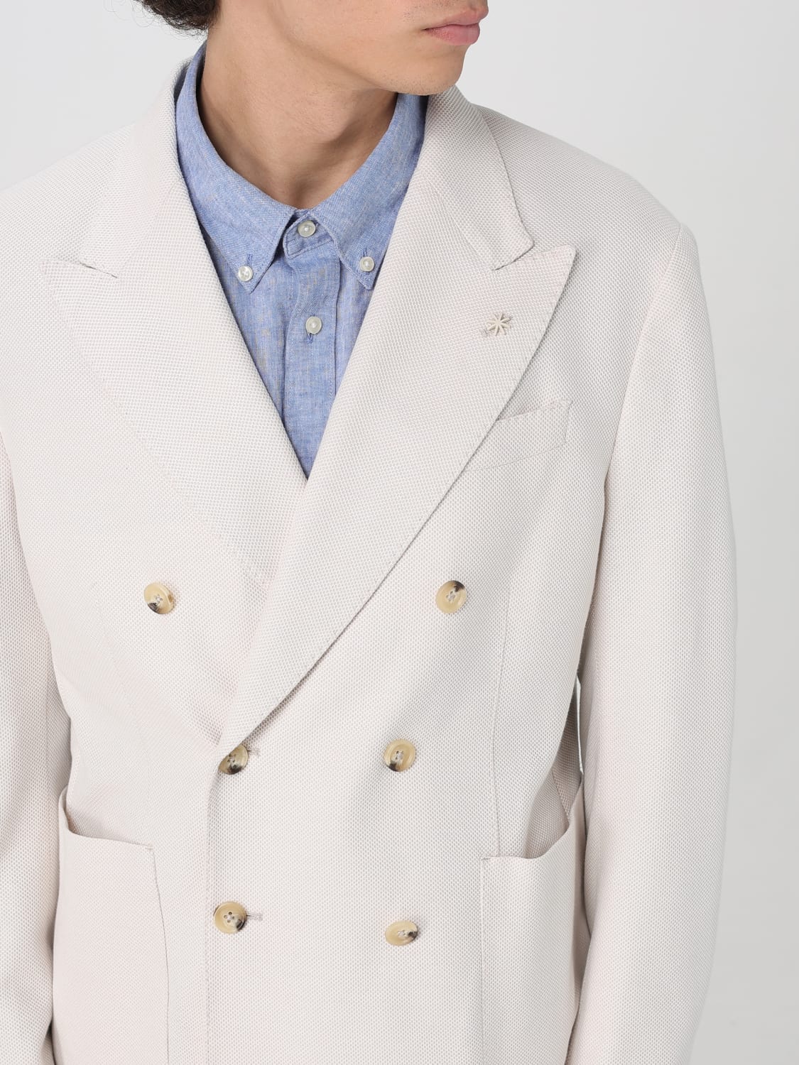 MANUEL RITZ JACKET: Jacket men Manuel Ritz, Yellow Cream - Img 4