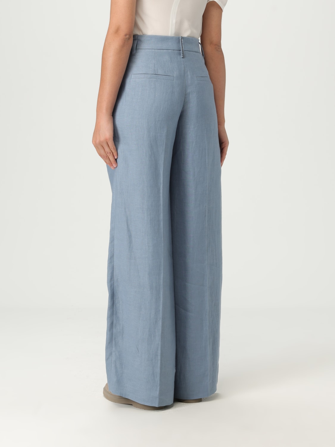 パンツ BRUNELLO CUCINELLI Woman Pants Blue MH537P8884 C2886 BRUNELLO CUCINELLI: Pants woman - Blue | Brunello Cucinelli