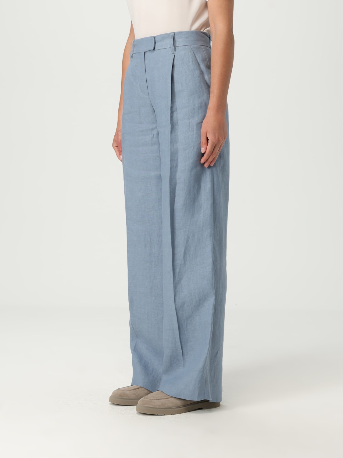 パンツ BRUNELLO CUCINELLI Woman Pants Blue MH537P8884 C2886 BRUNELLO CUCINELLI: Pants woman - Blue | Brunello Cucinelli