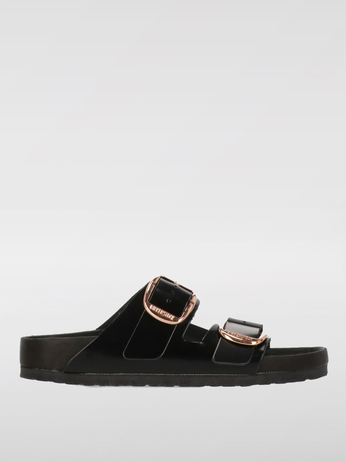 BIRKENSTOCK: Flat sandals woman - Black | Birkenstock flat