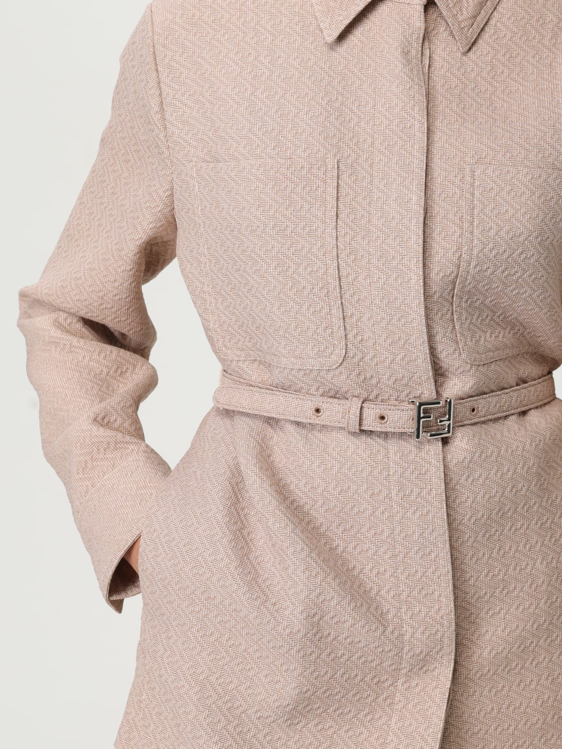 ジャケット FENDI Woman Jacket Beige FJ7561AQ3R F1SA0 FENDI: Jacket woman - Beige | Fendi jacket FJ7561AQ3R online