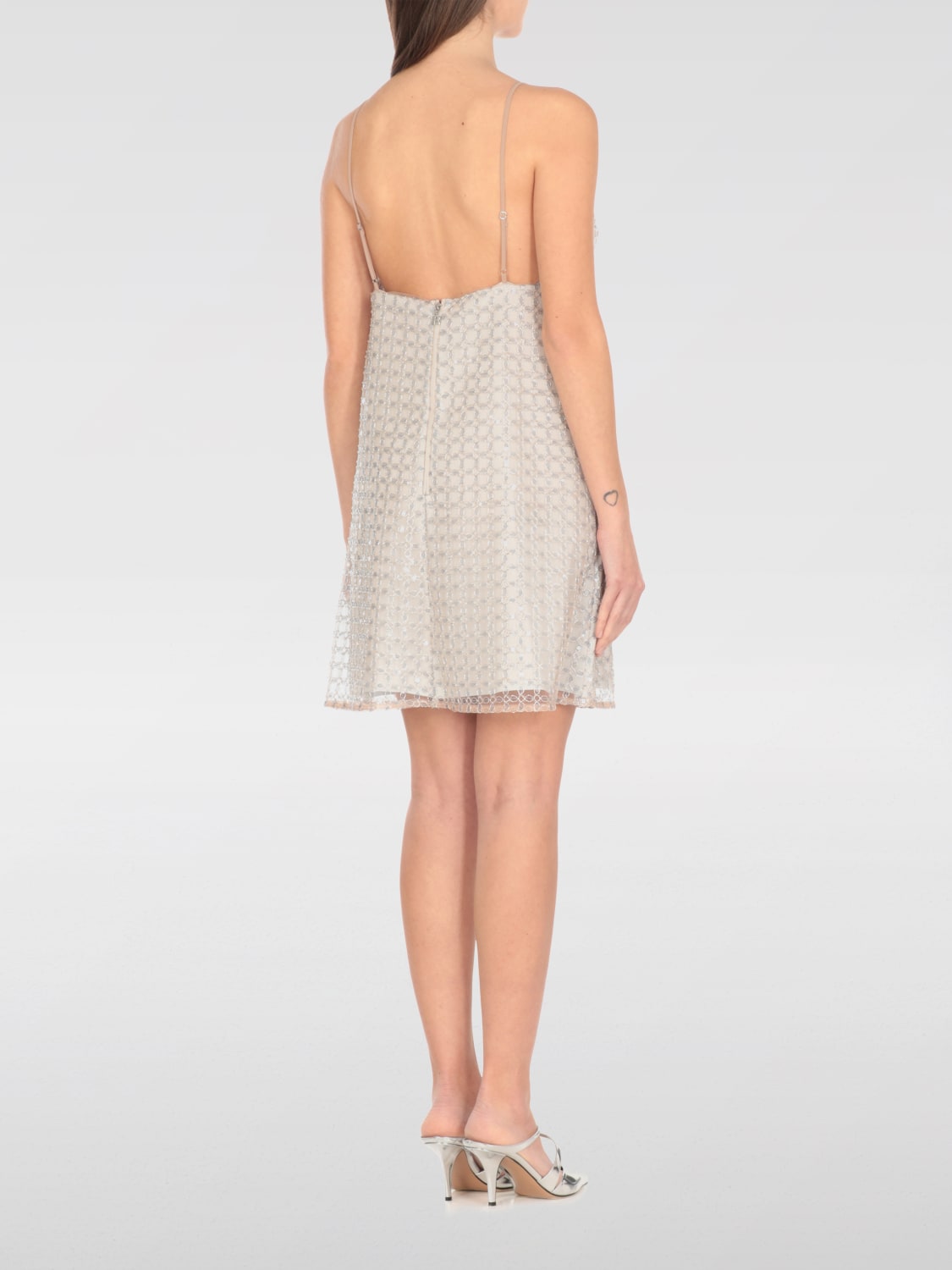 ROTATE DRESS: Dress woman Rotate, Beige - Img 3