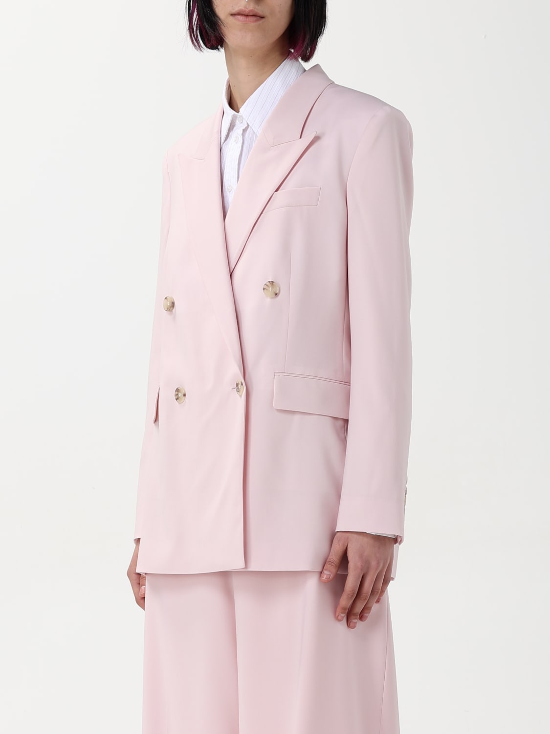アウターその他 BOSS Woman Blazer Pink 50537509 685 BOSS - Regular-fit blazer in virgin wool - light pink
