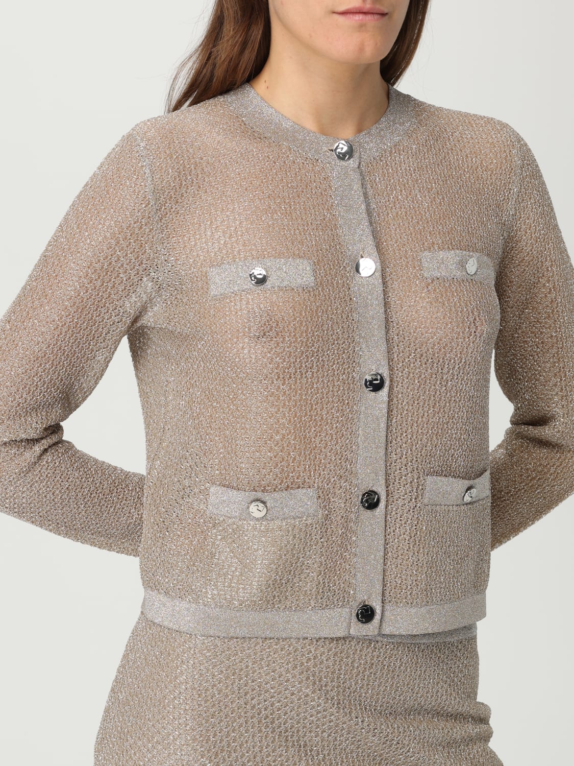 TORY BURCH CARDIGAN: Sweater woman Tory Burch, Beige - Img 4