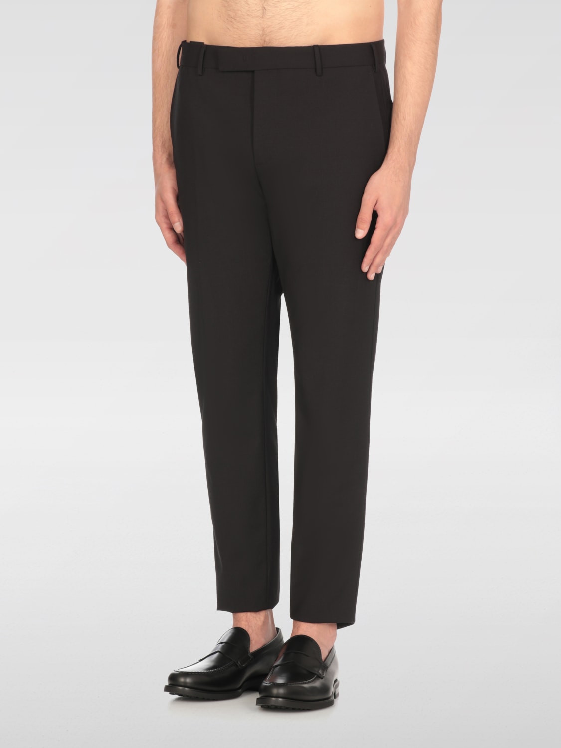 パンツ PT TORINO Black stretch polyester pant PT Torino - Black Wool Stretch Slim Fit Pant | Mitchell Stores