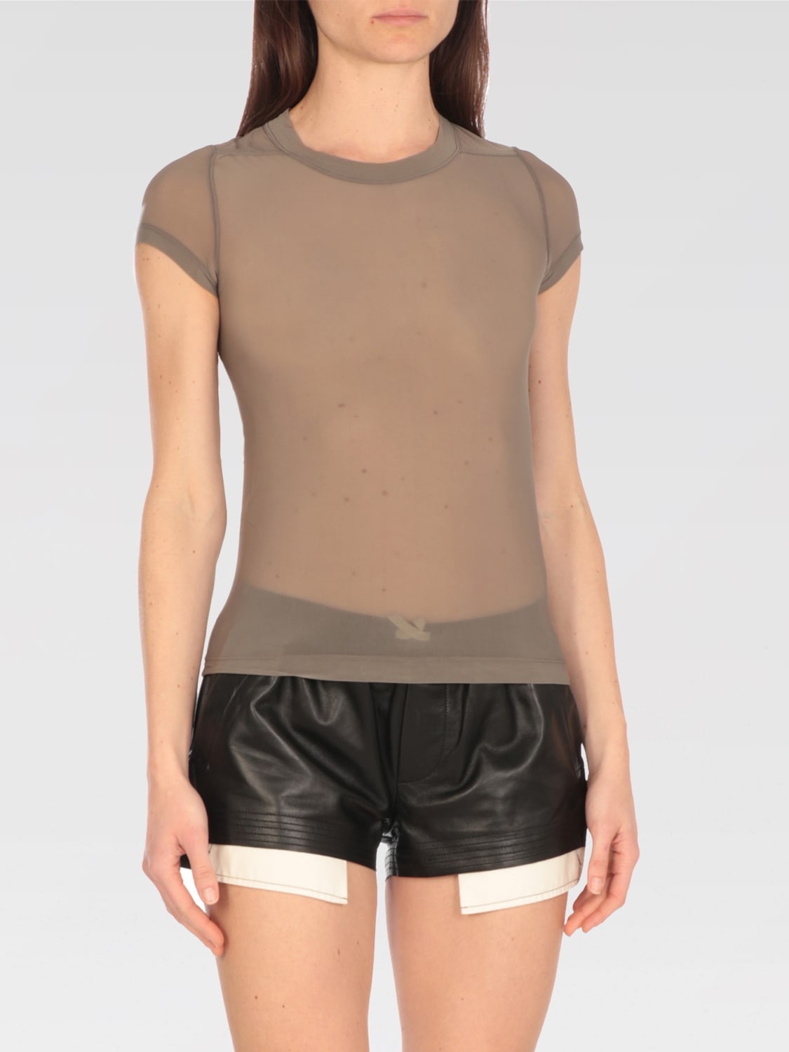 Tシャツ・カットソー RICK OWENS Woman T-Shirt Beige RP01E7235BZ 34 RICK OWENS: T-shirt woman - Beige | Rick Owens t-shirt