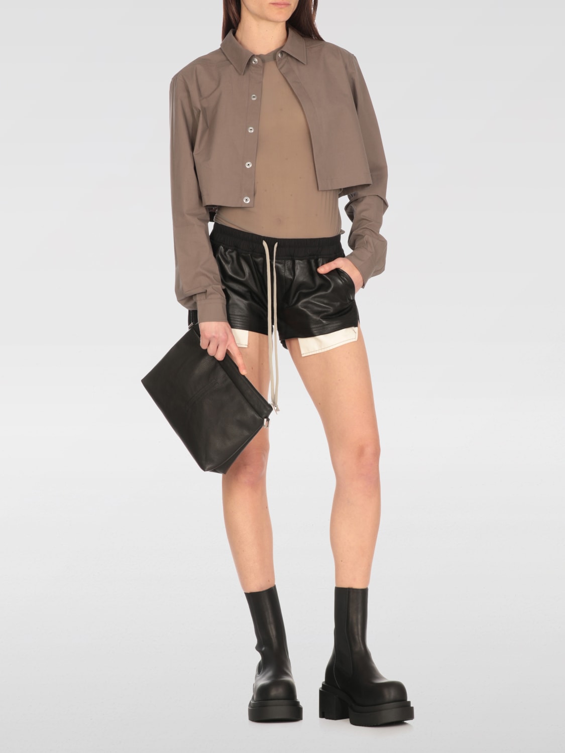 Tシャツ・カットソー RICK OWENS Woman T-Shirt Beige RP01E7235BZ 34 RICK OWENS: T-shirt woman - Beige | Rick Owens t-shirt