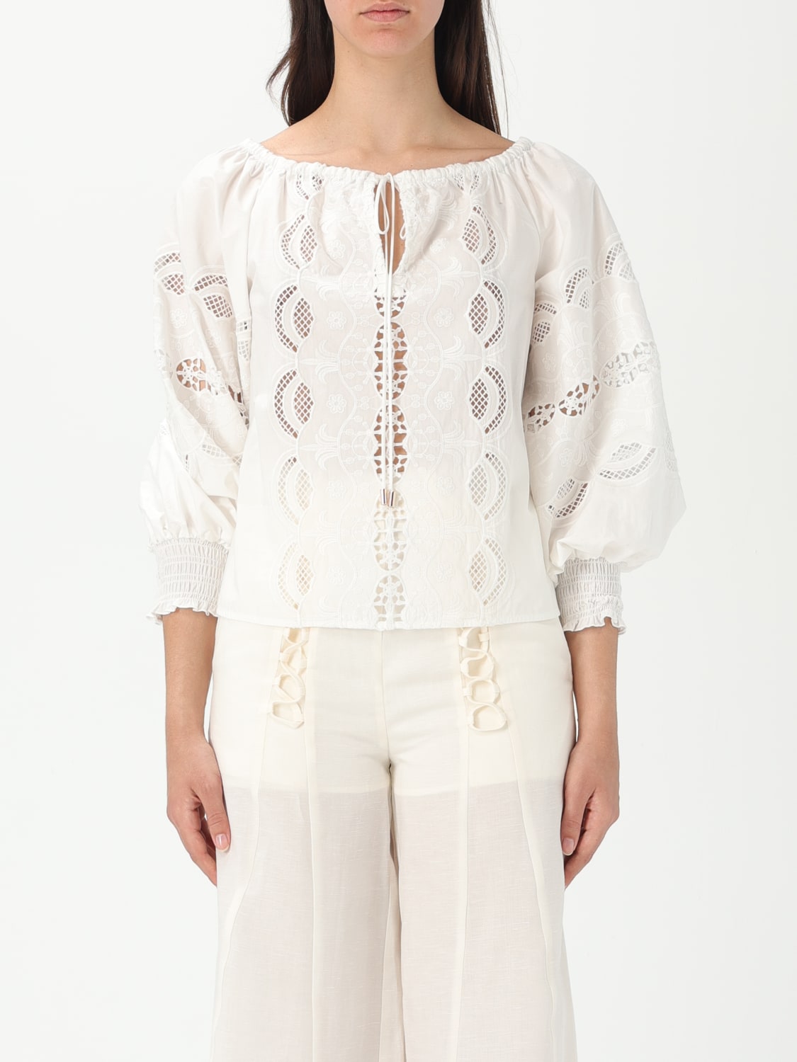 LIU JO TOP: Shirt woman Liu Jo, Ivory - Img 1